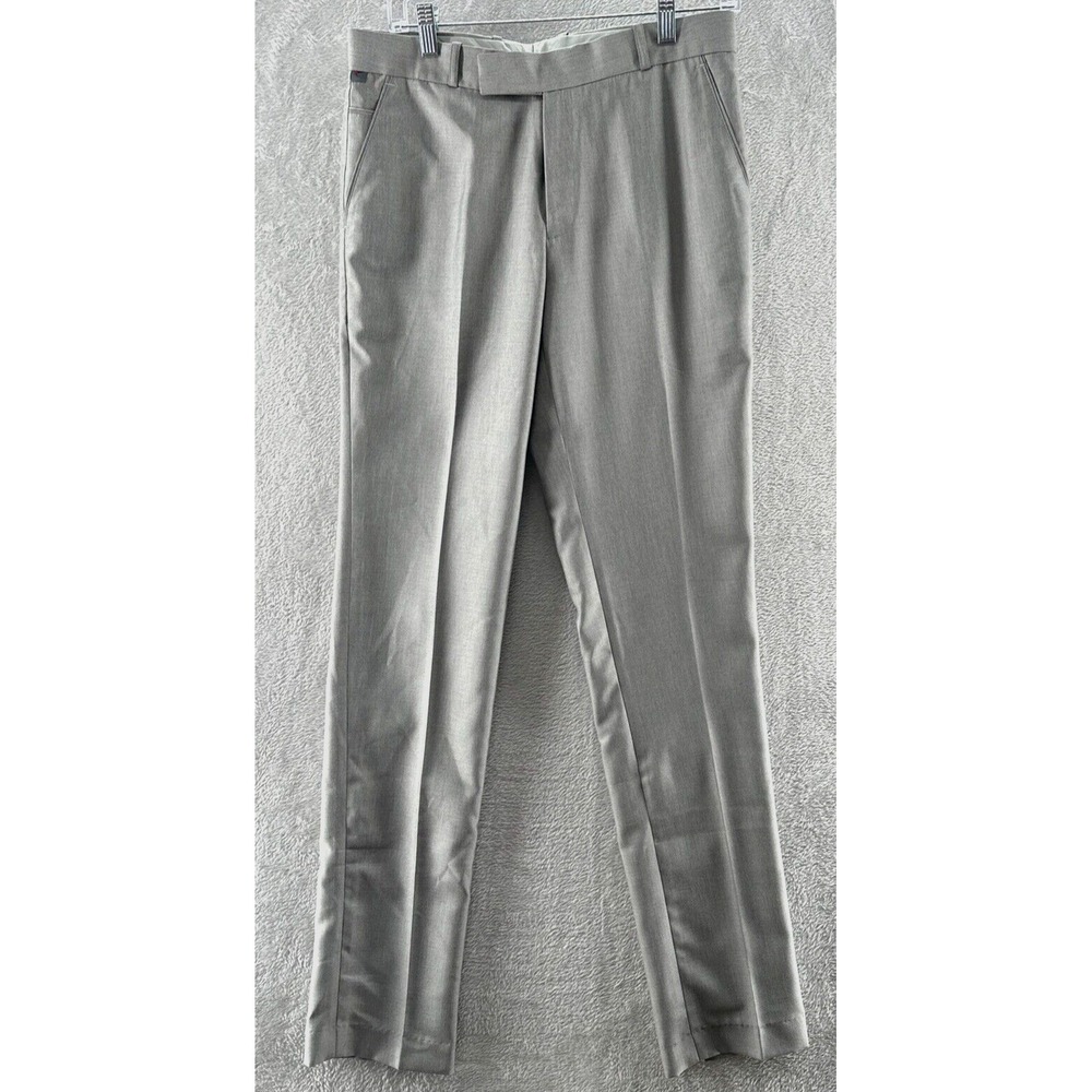Capture Pants Mens Size 32x32 Grey Pencil Fit Front Flat Dress Straight